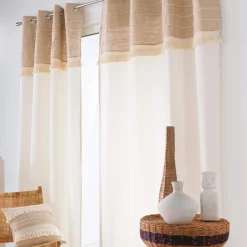Rideau en coton et jute (140 x 240 cm) Cirrus Beige