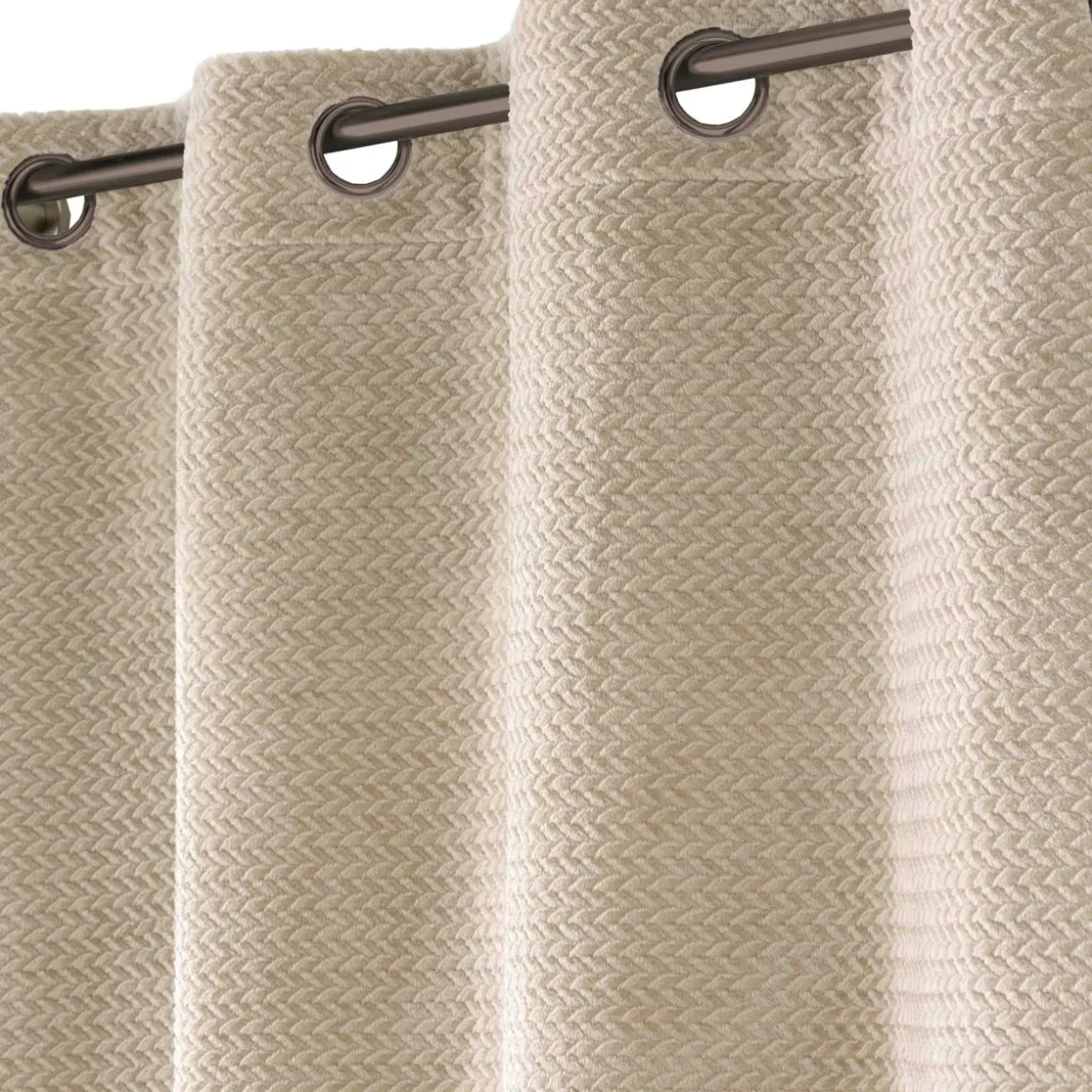 Rideau flanelle relief (140 x 240 cm) Flanela Beige