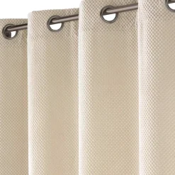 Rideau flanelle relief (140 x 260 cm) Java Ecru