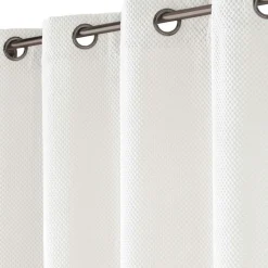 Rideau flanelle relief (140 x 260 cm) Java Blanc