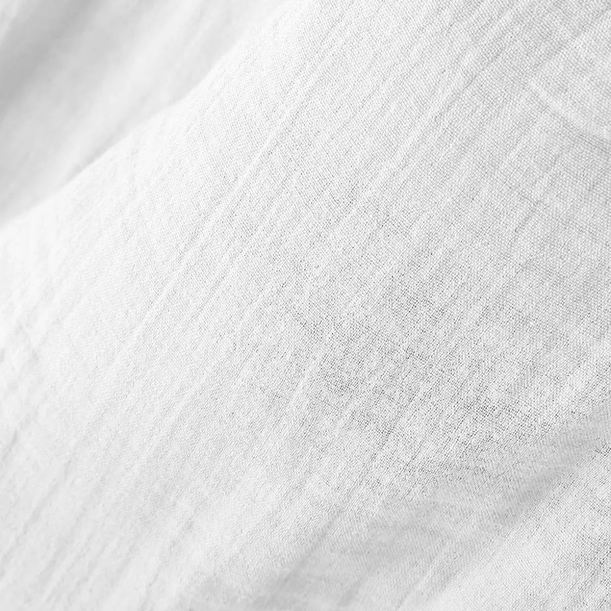 Rideau gaze de coton ajustable (180 x max 300 cm) Gaïa Blanc chantilly