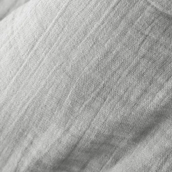 Rideau gaze de coton ajustable (180 x max 300 cm) Gaïa Gris nuage