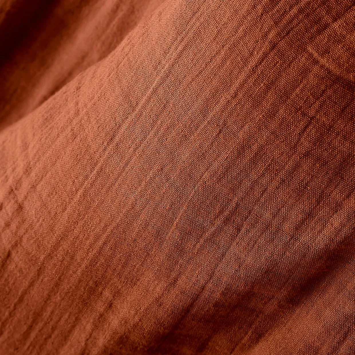 Rideau gaze de coton galon fronceur (140 x 240 cm) Gaïa Terracotta
