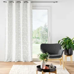 Rideau œillets velours (135 x 260 cm) Geolia Blanc
