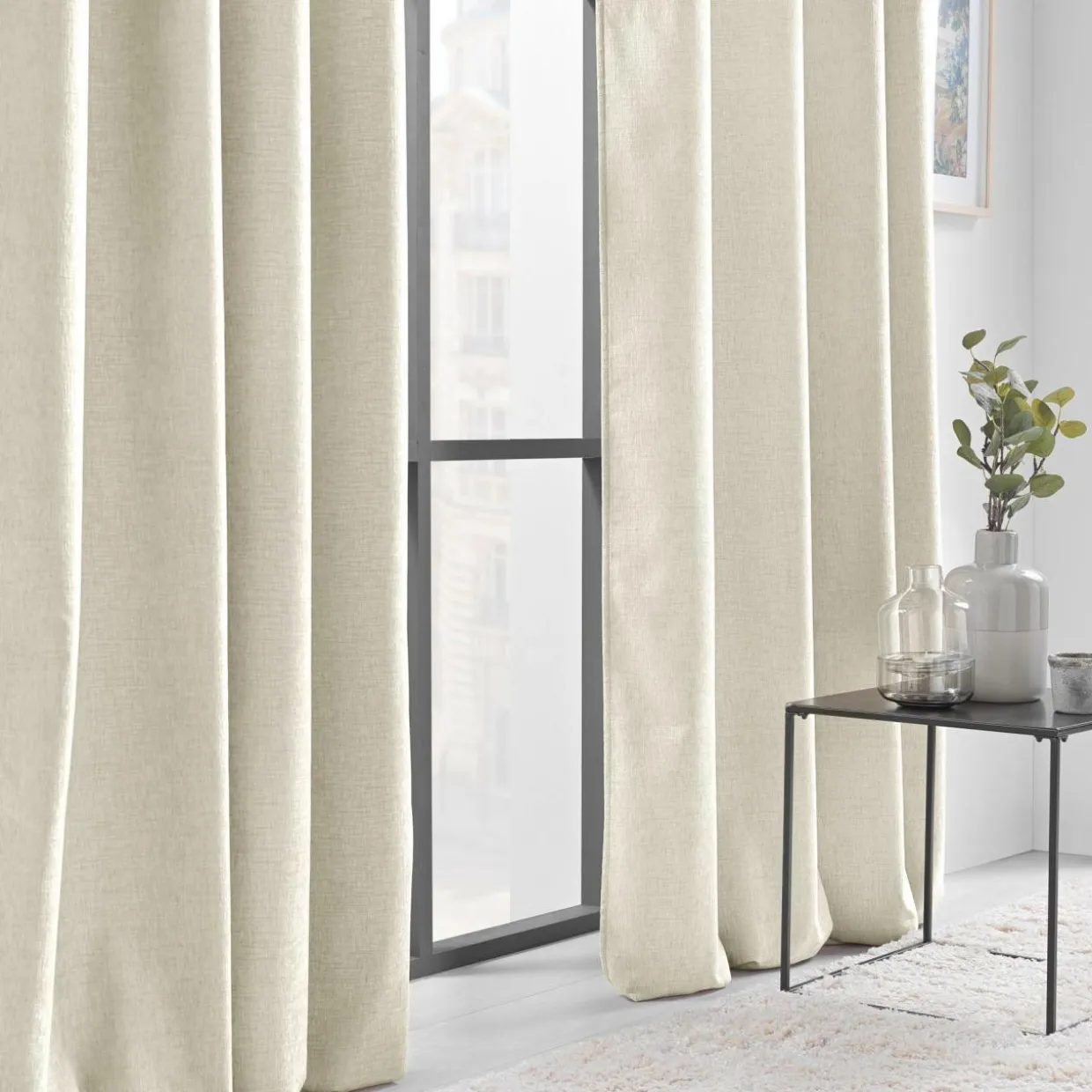 Rideau œillets velours (140 x 260 cm) Verra Beige