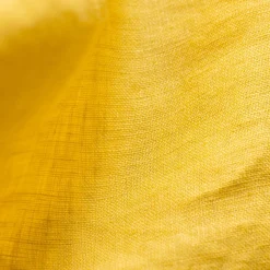 Rideau lin lavé ajustable (140 x max 270 cm) Louise Jaune moutarde