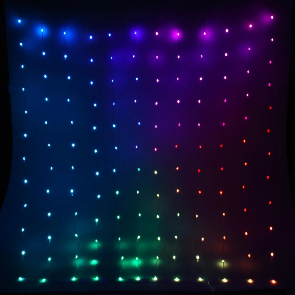 Rideau lumineux Digital H2 m L2 m 400 LED Multicolore