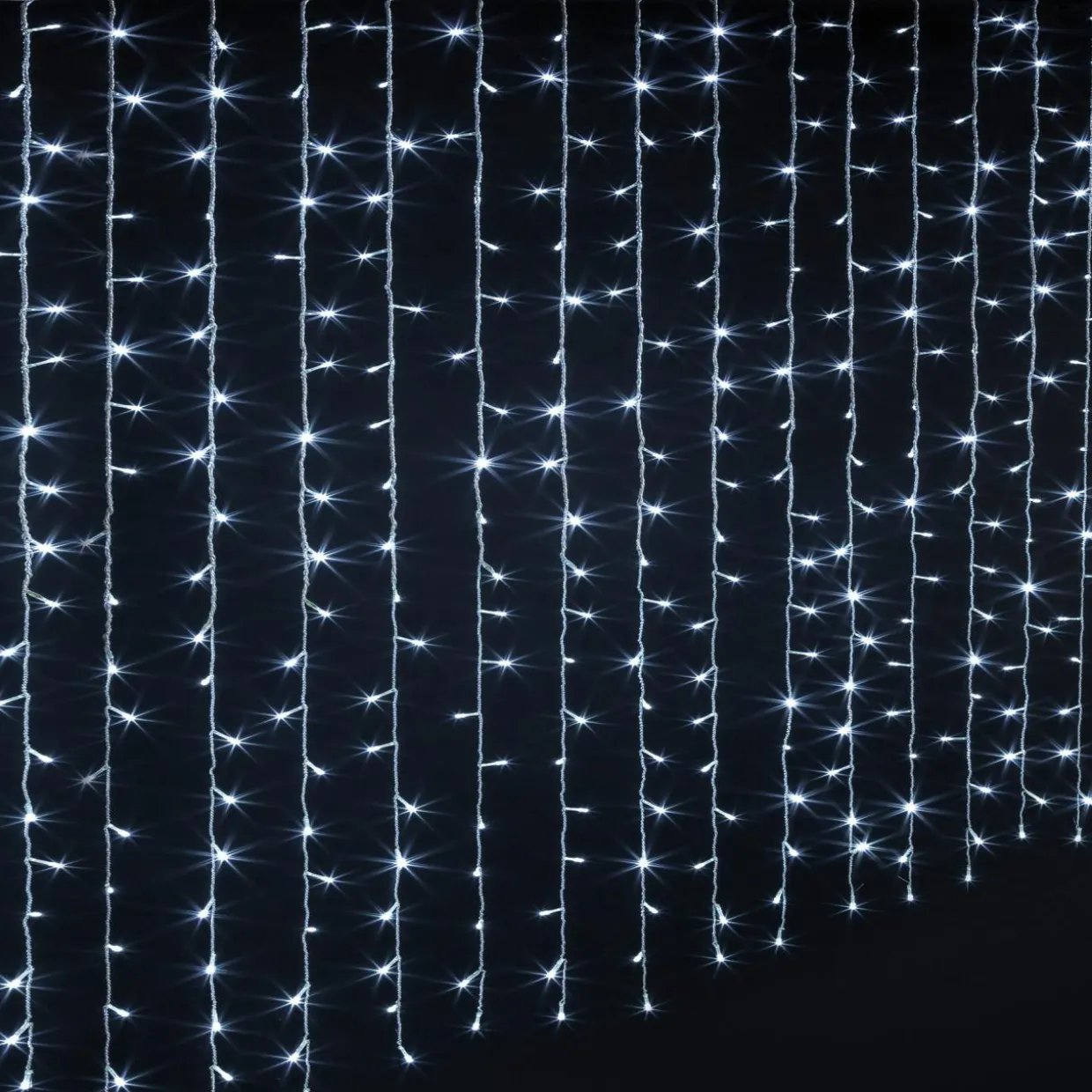 Rideau lumineux H2 m L1,50 m 300 LED Blanc froid