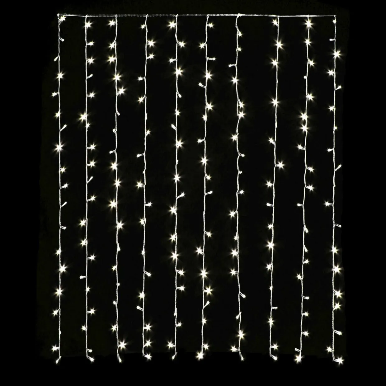 Rideau lumineux H1,50 m L2,25 m 240 LED Super chaser Blanc chaud
