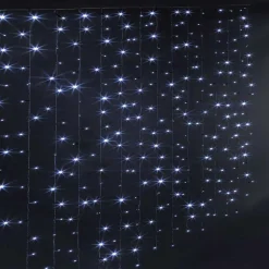 Rideau lumineux à piles H1,50 m L1 m 150 LED Blanc froid