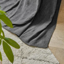 Rideau lyocell Tencel™ ajustable (140 x max 270 cm) Olivia Gris granit