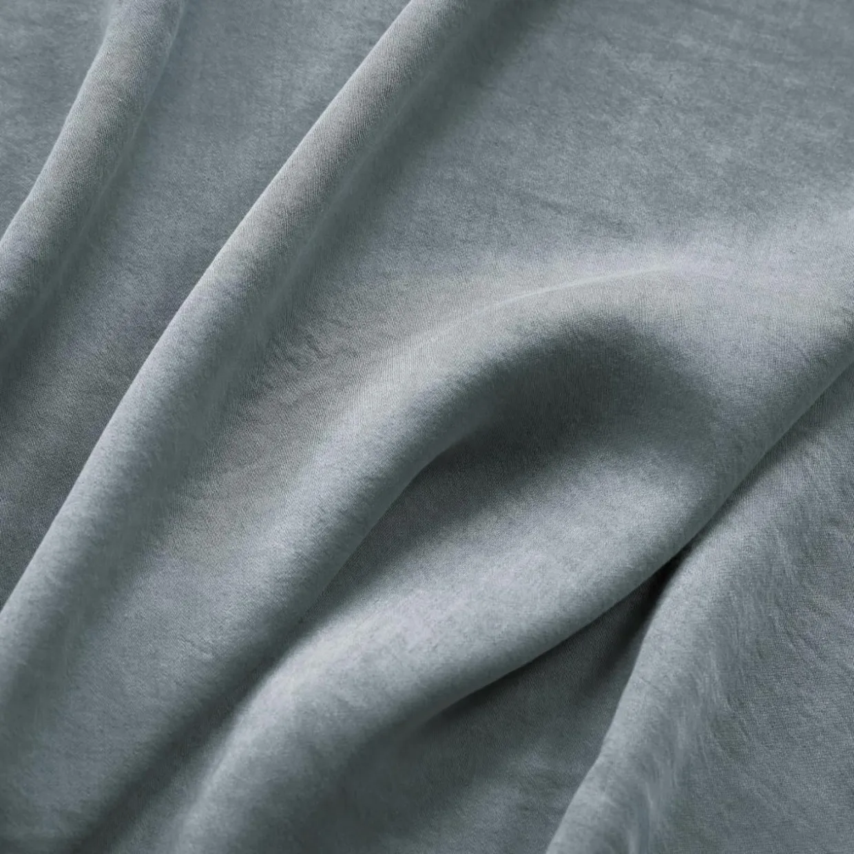 Rideau lyocell Tencel™ ajustable (140 x max 270 cm) Olivia Bleu stone