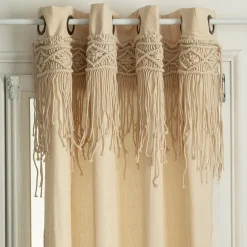 Rideau macramé (140 x 260 cm) Ritual Beige