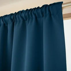 Rideau obscurcissant galon fronceur (140 x 260 cm) Dark Bleu pétrole