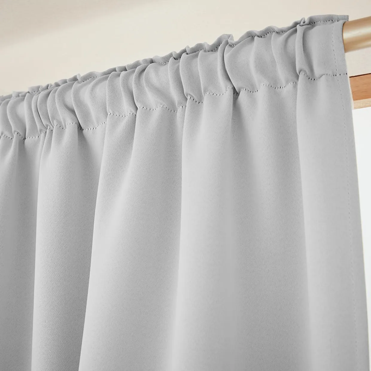 Rideau obscurcissant galon fronceur (140 x 260 cm) Dark Gris clair