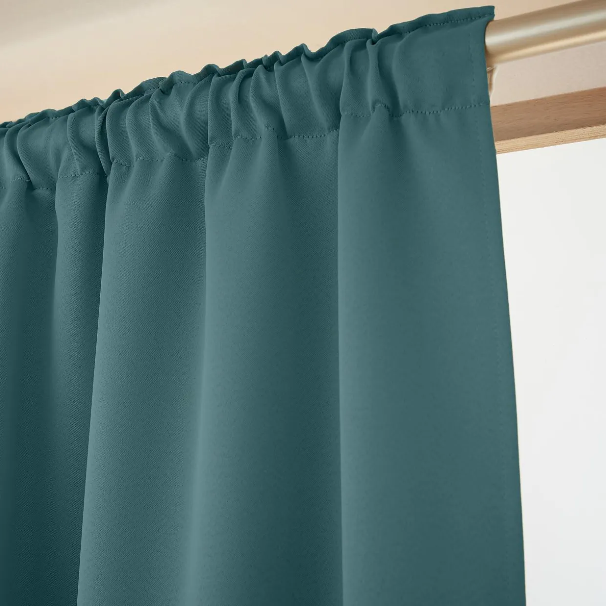 Rideau obscurcissant galon fronceur (140 x 260 cm) Dark Bleu canard