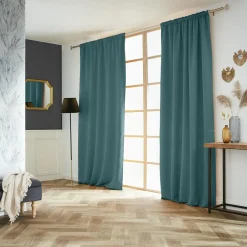 Rideau obscurcissant galon fronceur (140 x 260 cm) Dark Bleu canard