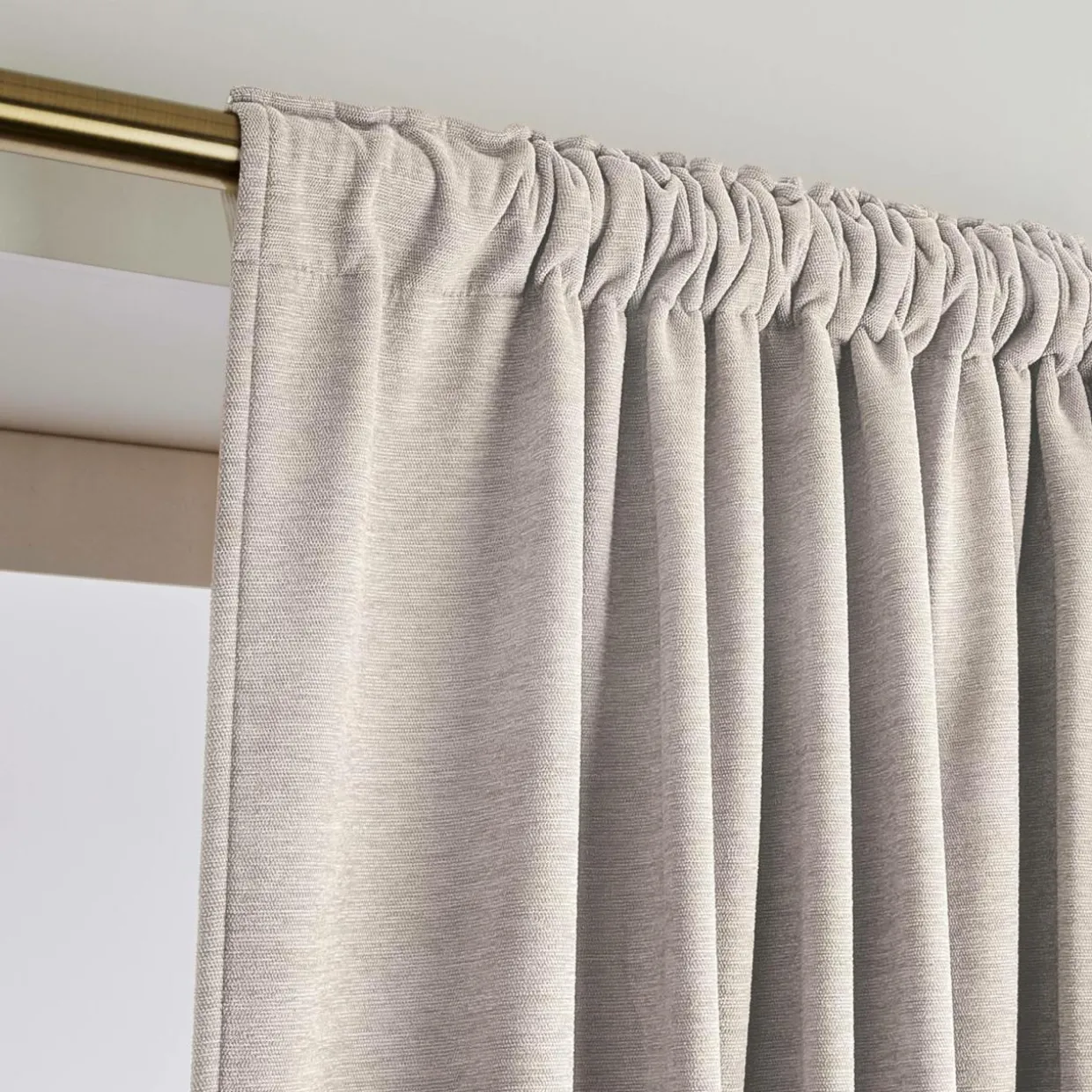 Rideau obscurcissant thermique galon fronceur (280 x 240 cm) Minuit Taupe