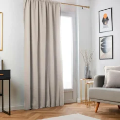 Rideau obscurcissant thermique galon fronceur (280 x 240 cm) Minuit Taupe