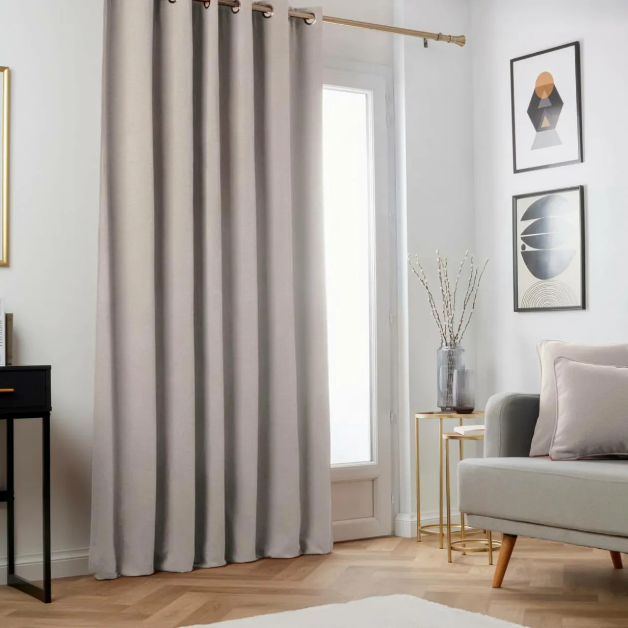 Rideau obscurcissant thermique (180 x 260 cm) Minuit Taupe