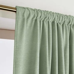 Rideau obscurcissant thermique galon fronceur (140 x 240 cm) Minuit Vert kaki
