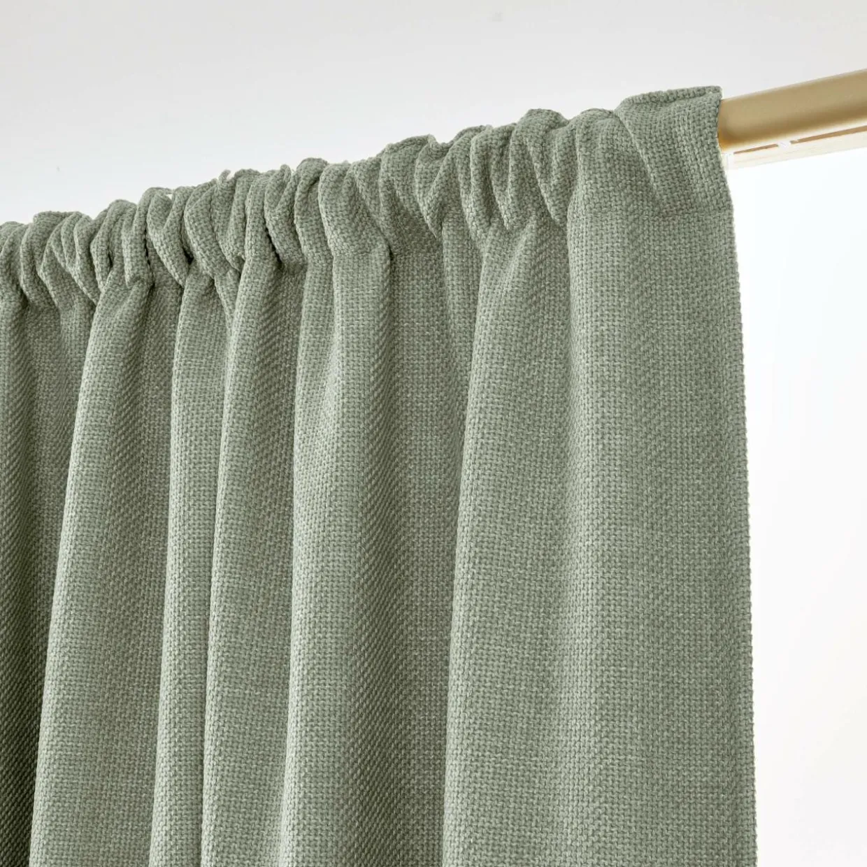 Rideau obscurcissant thermique galon fronceur (140 x 240 cm) Alba Vert romarin