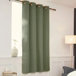 Rideau obscurcissant thermique (140 x 180 cm) Calore Vert kaki