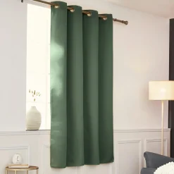 Rideau obscurcissant thermique (140 x 180 cm) Calore Vert romarin