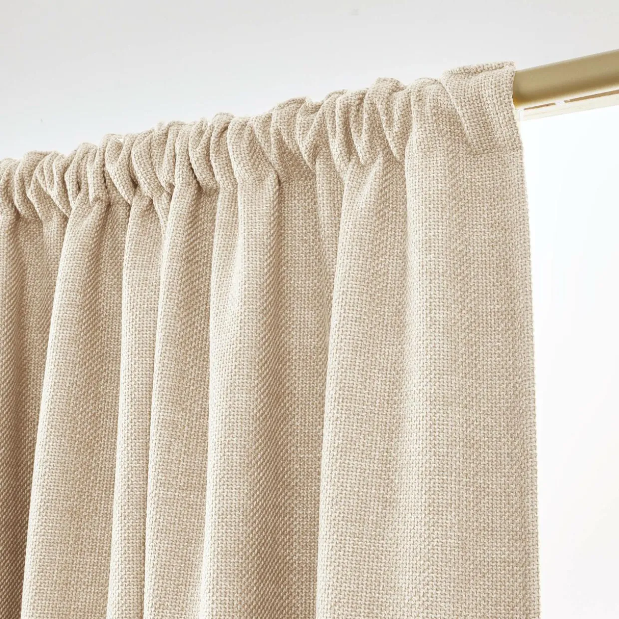 Rideau obscurcissant thermique galon fronceur (180 x 260 cm) Alba Beige grège