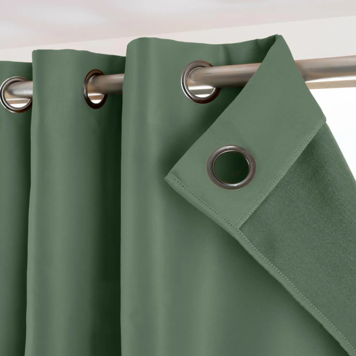 Rideau obscurcissant thermique (140 x 280 cm) Calore Vert romarin