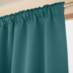 Rideau obscurcissant thermique galon fronceur (140 x 240 cm) Calore Bleu canard