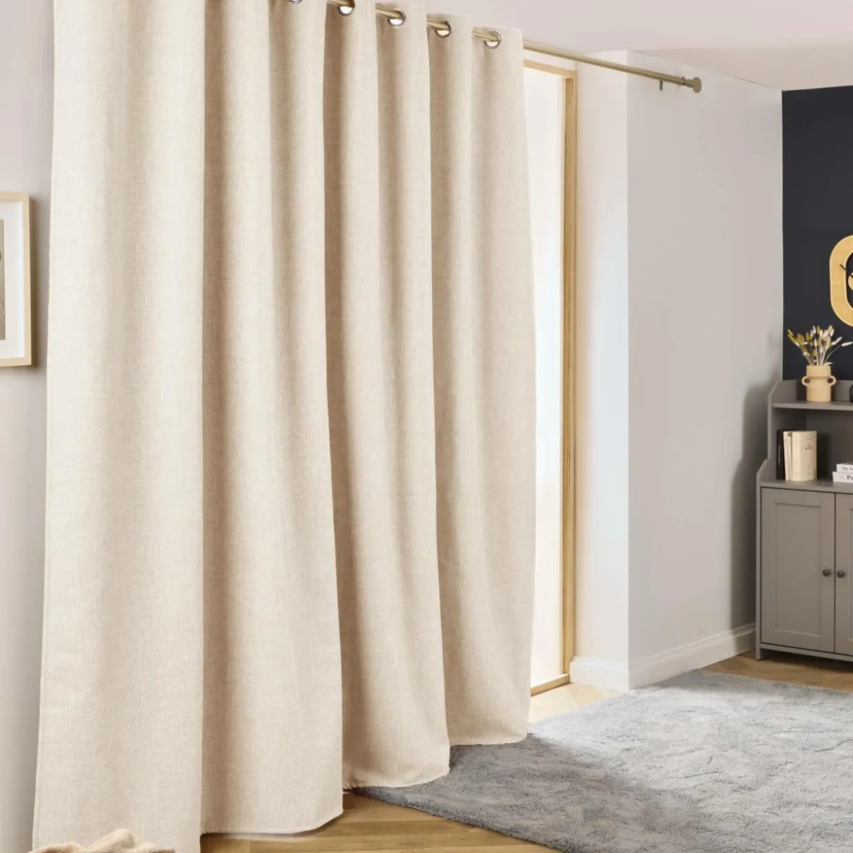 Rideau obscurcissant thermique (280 x 240 cm) Alba Beige grège