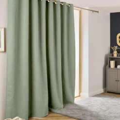 Rideau obscurcissant thermique (280 x 240 cm) Alba Vert romarin
