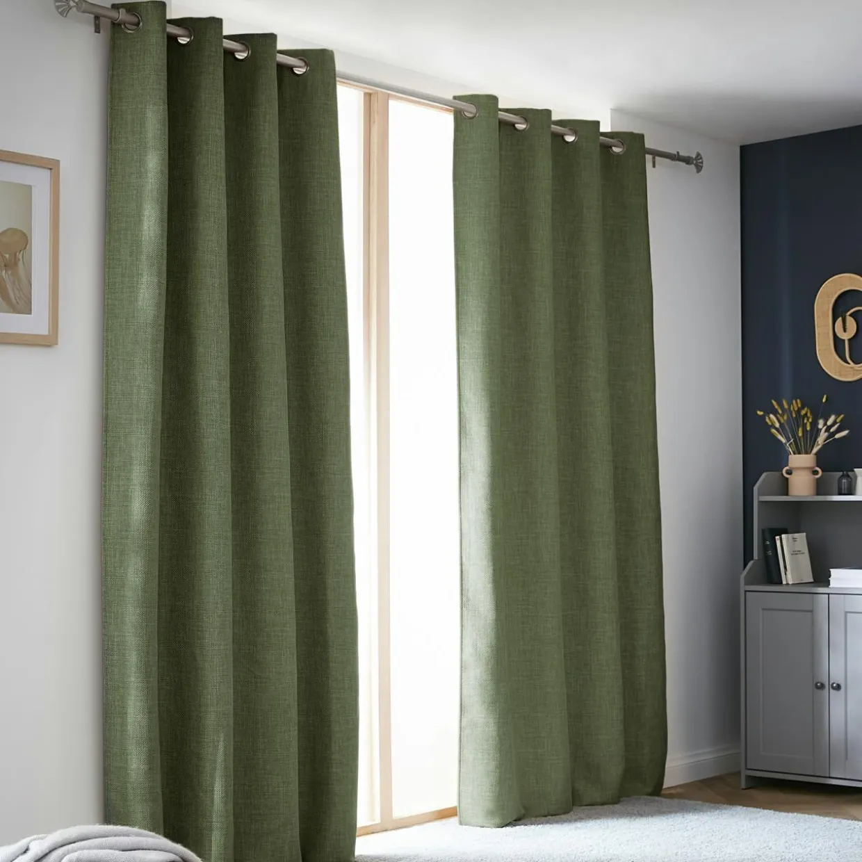 Rideau obscurcissant thermique (140 x 280 cm) Alba Vert kaki