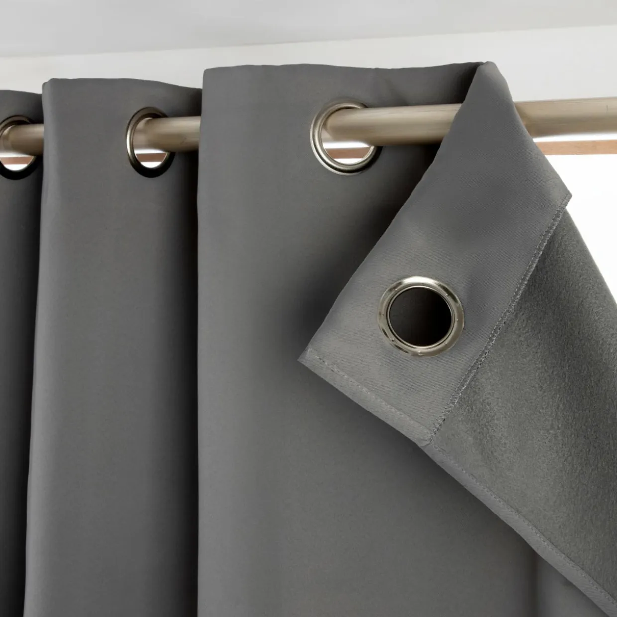 Rideau obscurcissant thermique (280 x 260 cm) Calore Gris anthracite