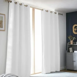 Rideau obscurcissant thermique (140 x 240 cm) Alba Blanc perle