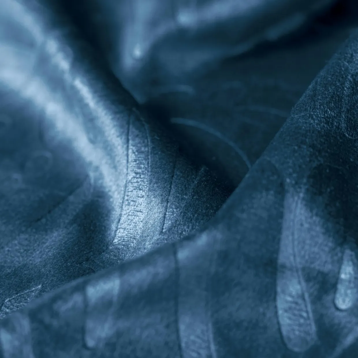 Rideau obscurcissant velours (140 x 240 cm) Fern Bleu marine