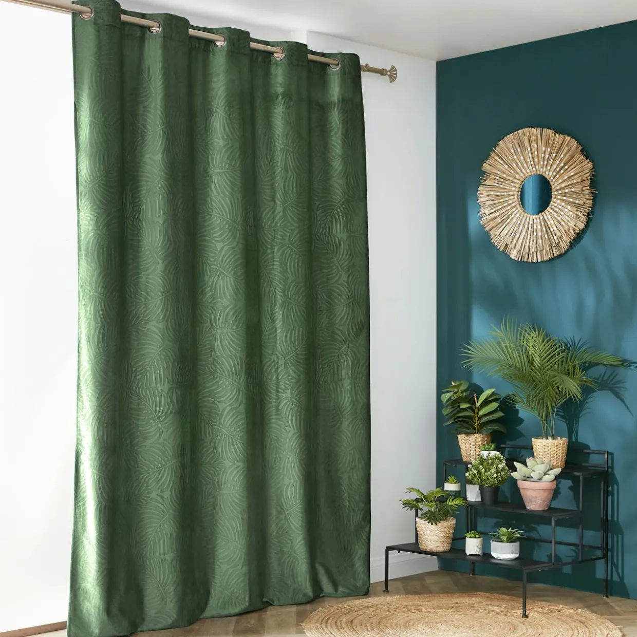 Rideau obscurcissant velours (180 x 260 cm) Fern Vert romarin