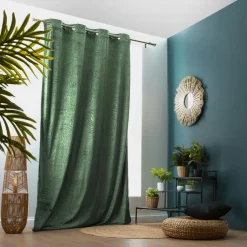 Rideau obscurcissant velours (140 x 280 cm) Fern Vert romarin