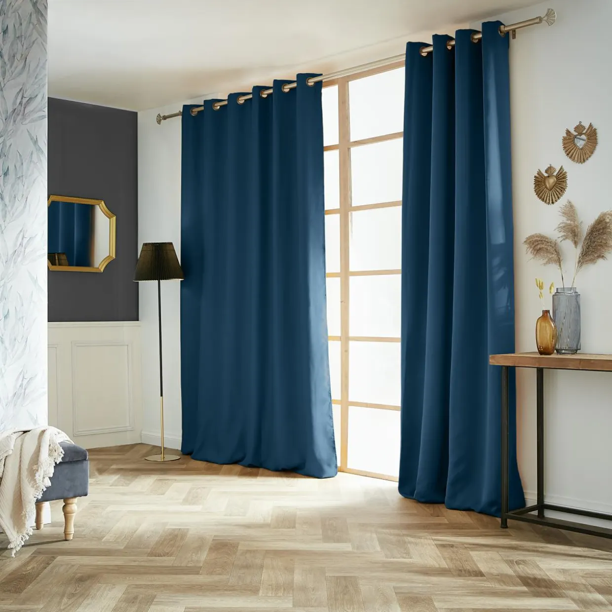 Rideau obscurcissant (180 x 260 cm) Dark Bleu pétrole