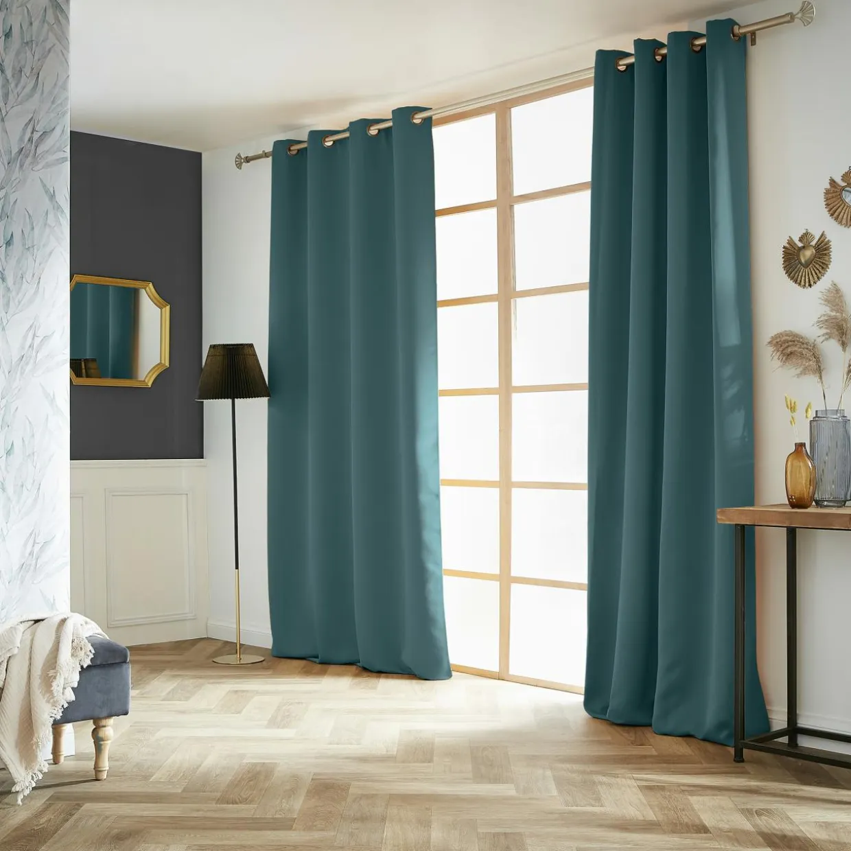 Rideau obscurcissant (140 x 280 cm) Dark Bleu canard