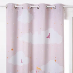 Rideau occultant enfant (135 x 260 cm) Château Rose
