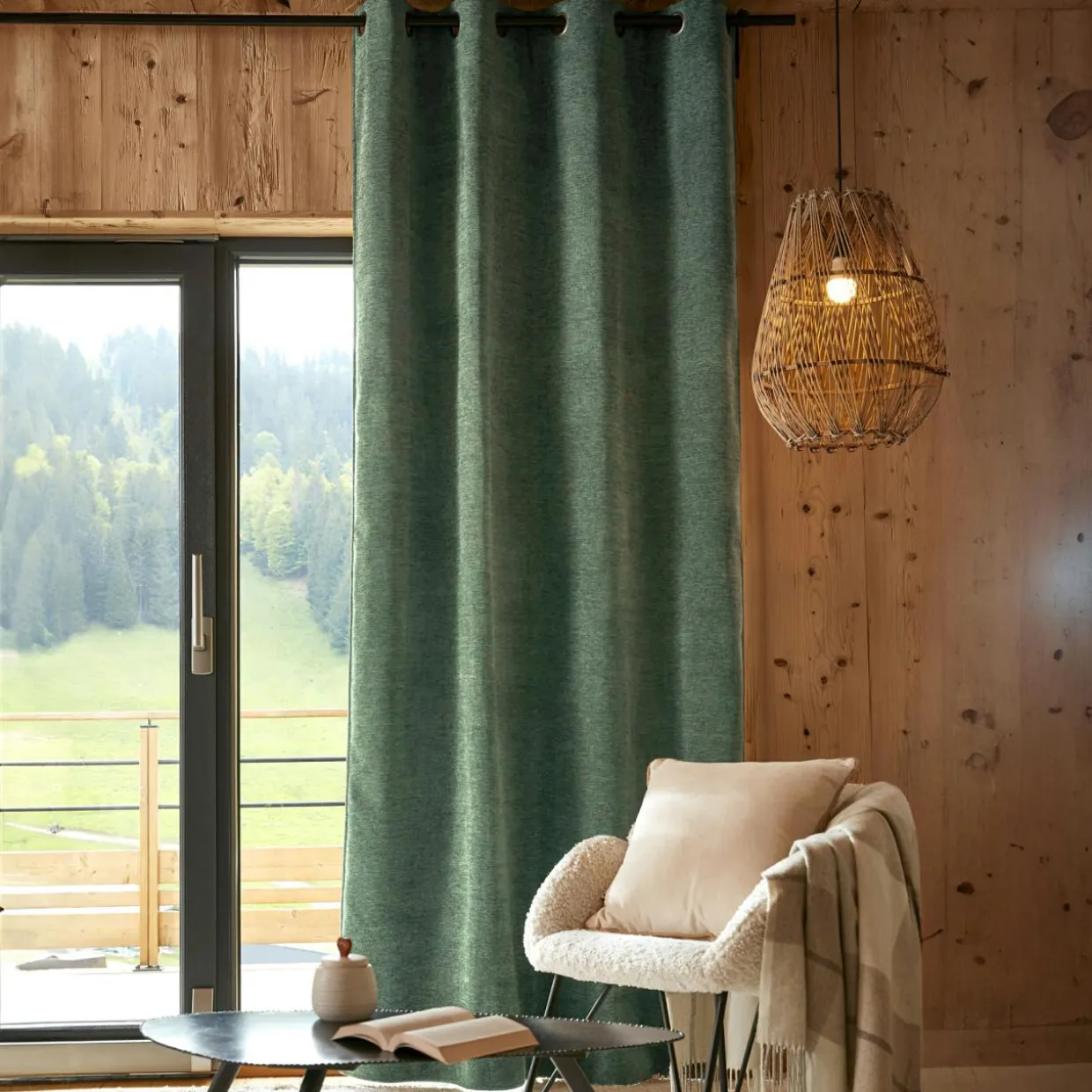 Rideau occultant isolant Total Blackout (140 x 240 cm) Magnus Vert romarin