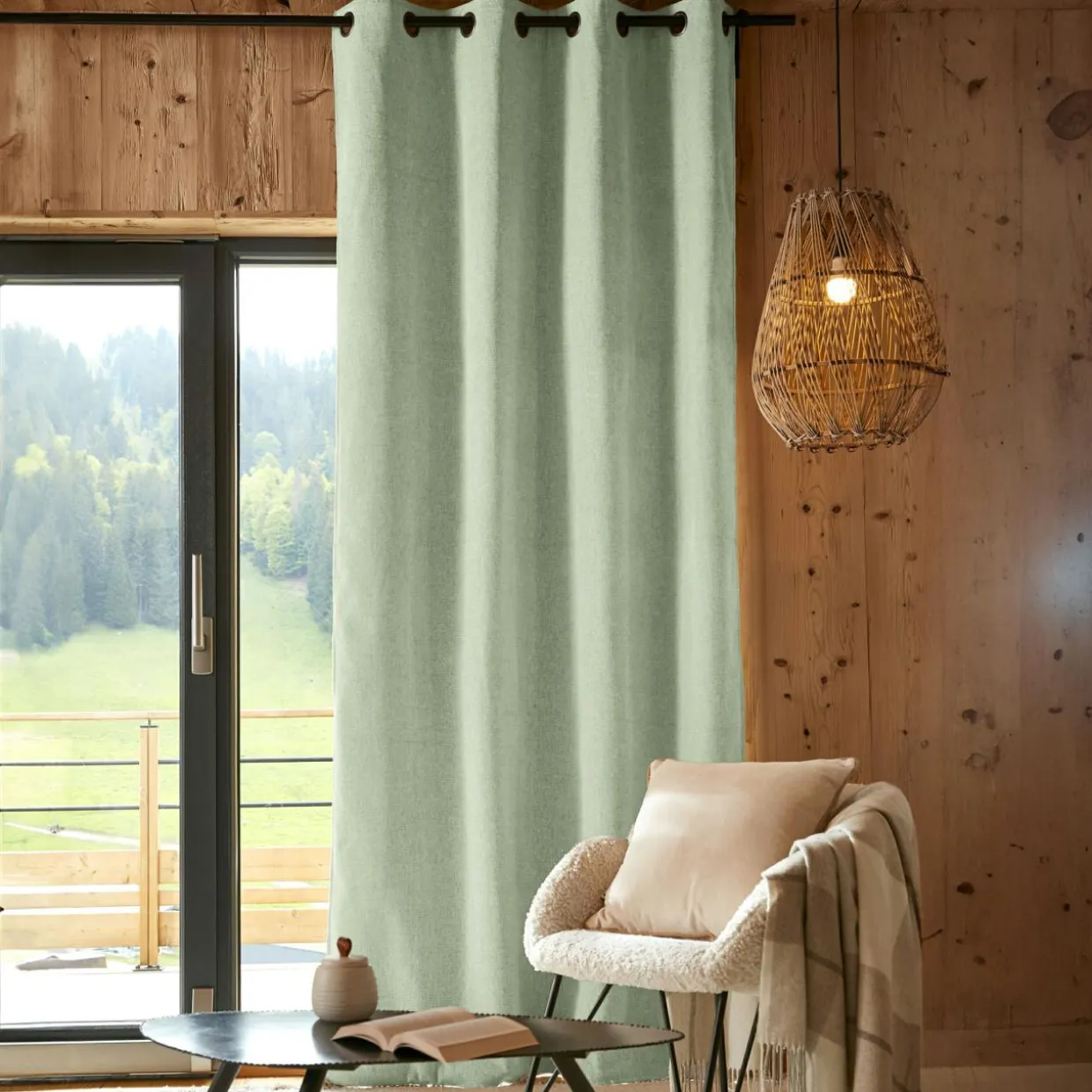 Rideau occultant isolant Total Blackout (140 x 240 cm) Magnus Vert eucalyptus