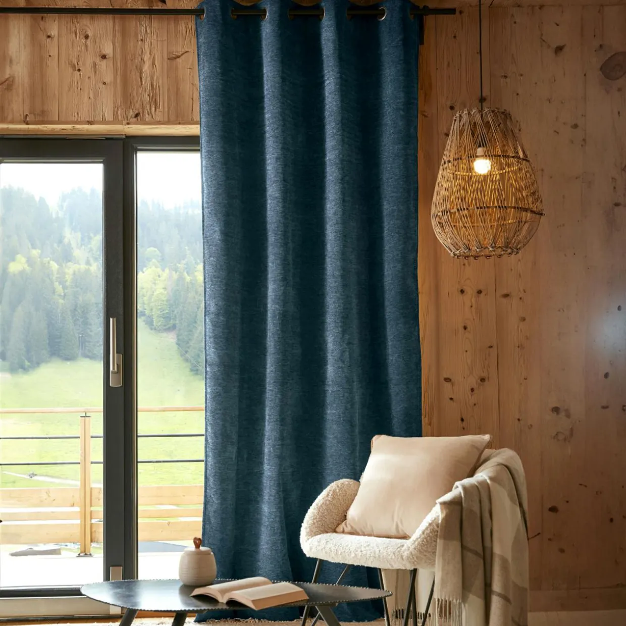 Rideau occultant isolant Total Blackout (140 x 240 cm) Magnus Bleu nuit