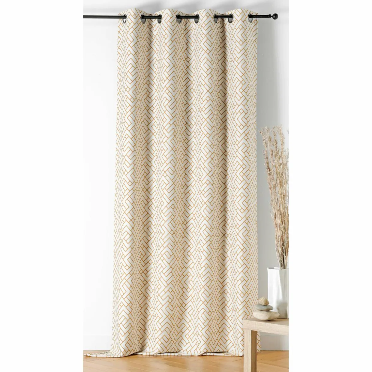 Rideau occultant isolant (140 x 240 cm) Artica Jaune moutarde