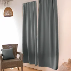 Rideau occultant passe-tringle (90 x 210 cm) Night Gris clair