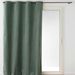 Rideau occultant velours (140 x 260 cm) Olympe Vert kaki