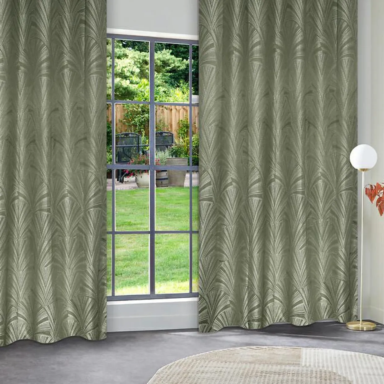 Rideau occultant (140 x 260 cm) Effie Vert kaki