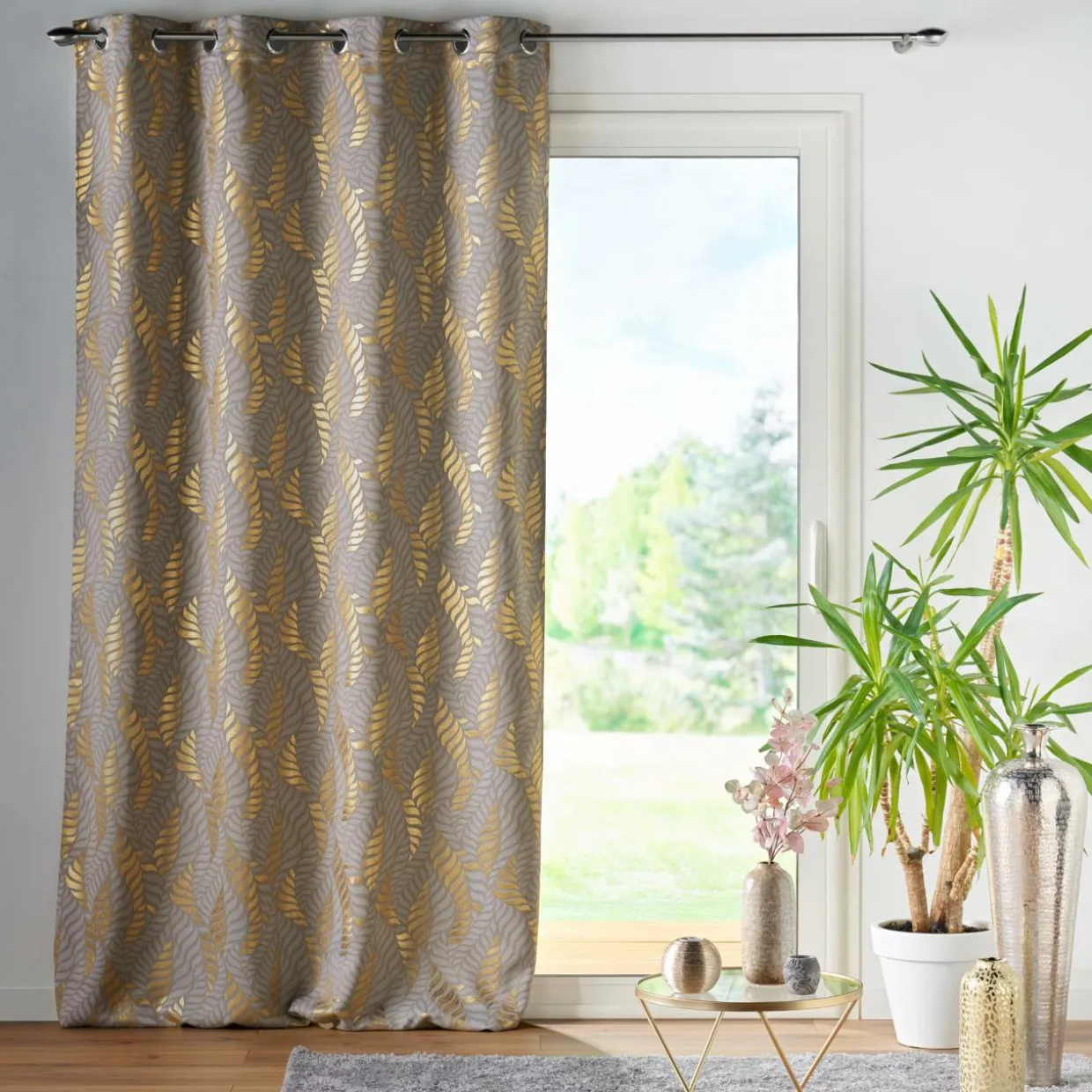 Rideau occultant (140 x 260 cm) Lyra Taupe